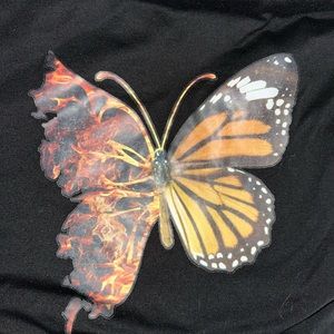 Black butterfly shirt
